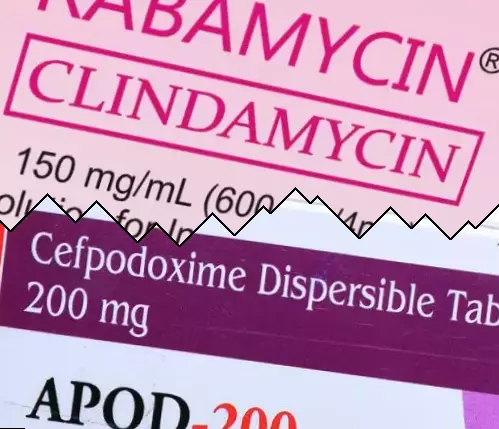 Clindamycine vs Cefpodoxim